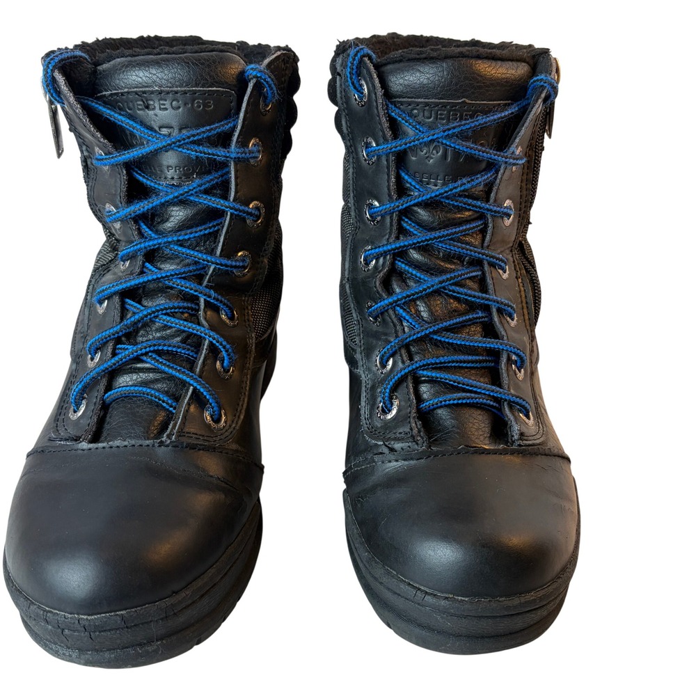 Pajar Canada Quebec-63 Womens 7-7.5 Waterproof Winter Snow Boots Black Zip